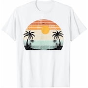 Sunshine Summer Vibes Palm Trees Beach Retro Tropical Summer T-Shirt