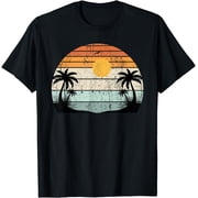 Sunshine Summer Vibes Palm Trees Beach Retro Tropical Summer T-Shirt