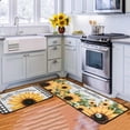 thumbnail image 1 of Sunshine Sunflower Kitchen Rugs and Mats for Floor, Spring Summer Decorations for Home, 2 Pcs Non-Slip Backing Spring Summer Mat, Summer Decor Holiday Kitchen Rug Sets with Runner 17"x47.2"+17"x30", 1 of 5