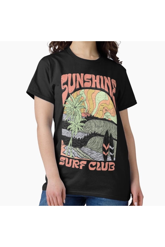 Sunshine Surf Club H2225, Premium Unisex Tee – Extended Sizes Up to 5XL