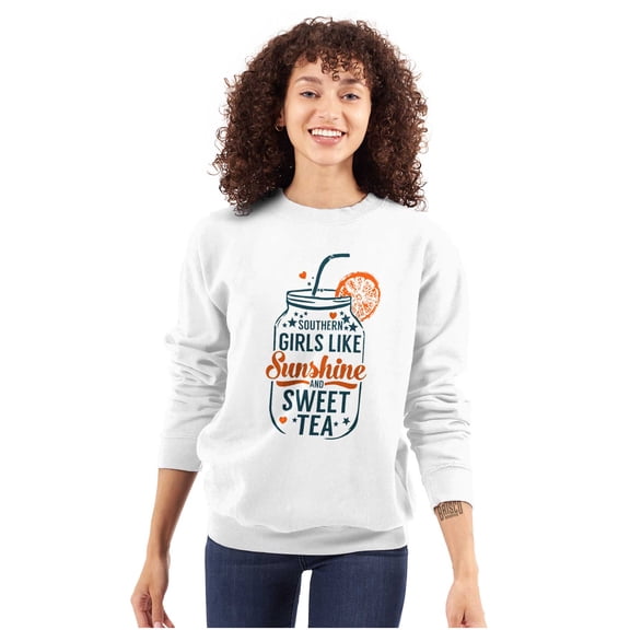 Sunshine Sweet Tea Southern Belle Women Crewneck Sweatshirt Brisco Brands S