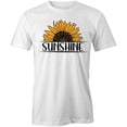 thumbnail image 1 of Sunshine T-Shirt | Pretty Flowers White Tee Gift, 1 of 5