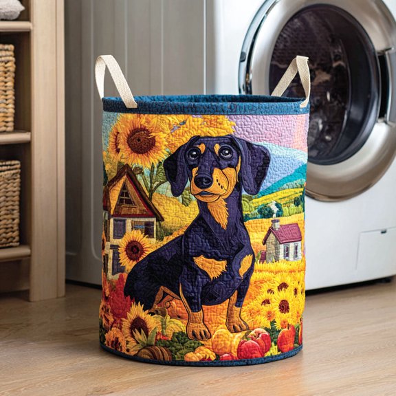 Sunshine Tail Quilted Laundry Basket
