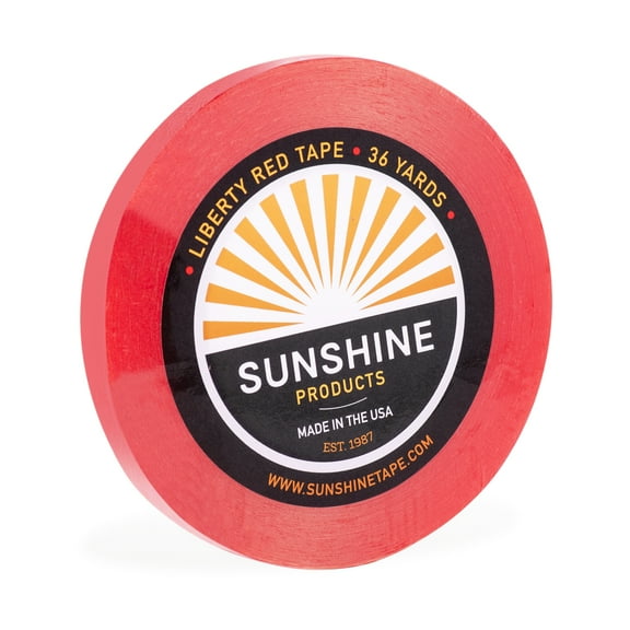 Sunshine Tape | Liberty Red Liner Wig Adhesive Tape Roll | 1/2" x 36 YDS | Hair System Tape, Toupee