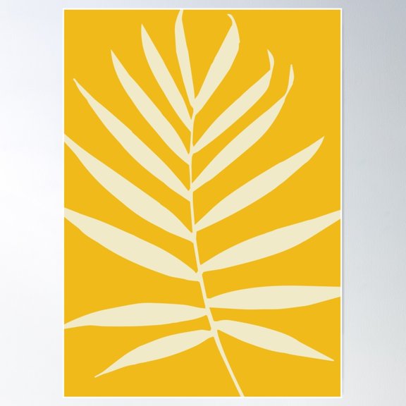 Sunshine Tropical Leaf Poster Wall Art, Modern Wall Decor For Living Room Bedroom, 8x12 UNFRAMED