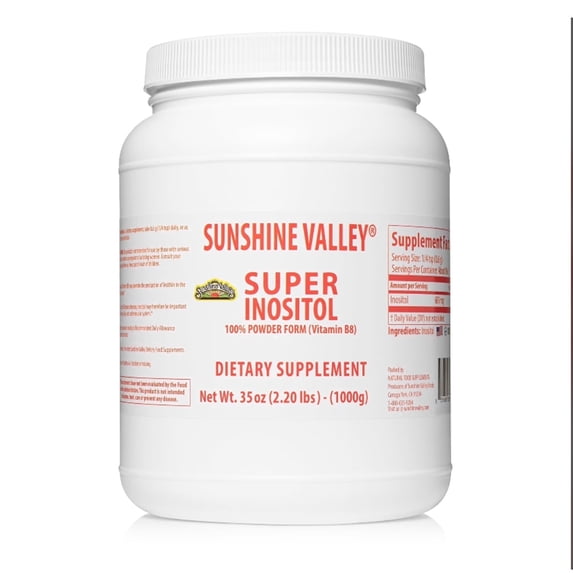 Sunshine Valley Super Inositol Powder, Dietary Supplement, 35 oz