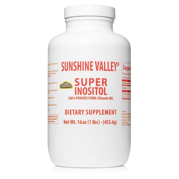 Sunshine Valley Super Inositol Powder, 16 oz, Vitamin B8 Dietary Supplement