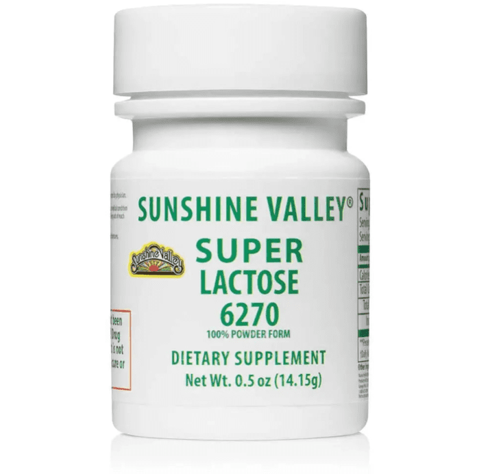 Sunshine Valley® Super Lactose 6270 Dietary Supplement Powder .5