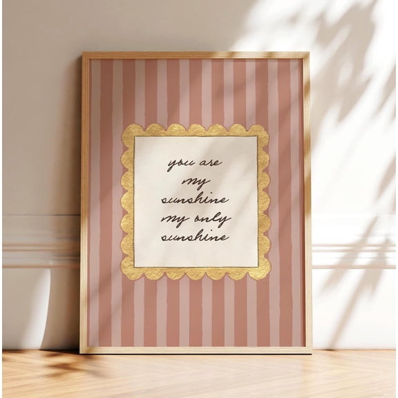 Sunshine Vintage Nursery Quote Wall Decor Unframed Paper Print
