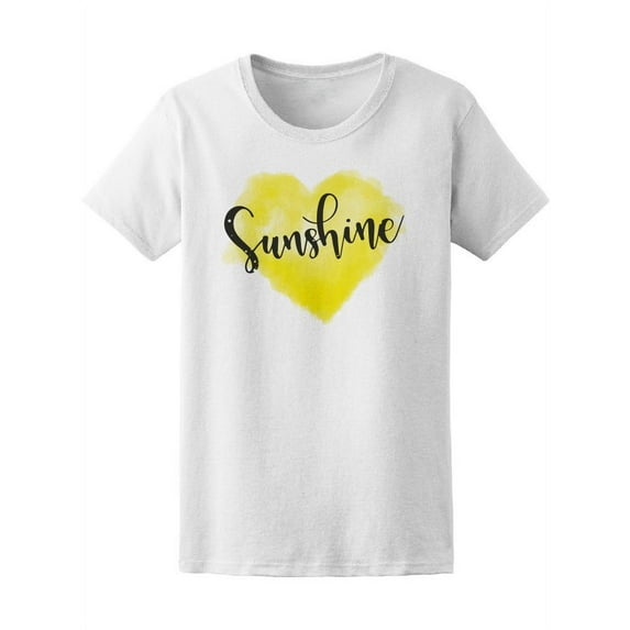 Sunshine Watercolor Heart T-Shirt Women -Image by Shutterstock, Female Medium