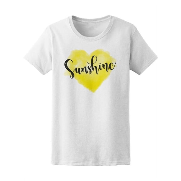 Sunshine Watercolor Heart T-Shirt Women -Image by Shutterstock, Female XX-Large