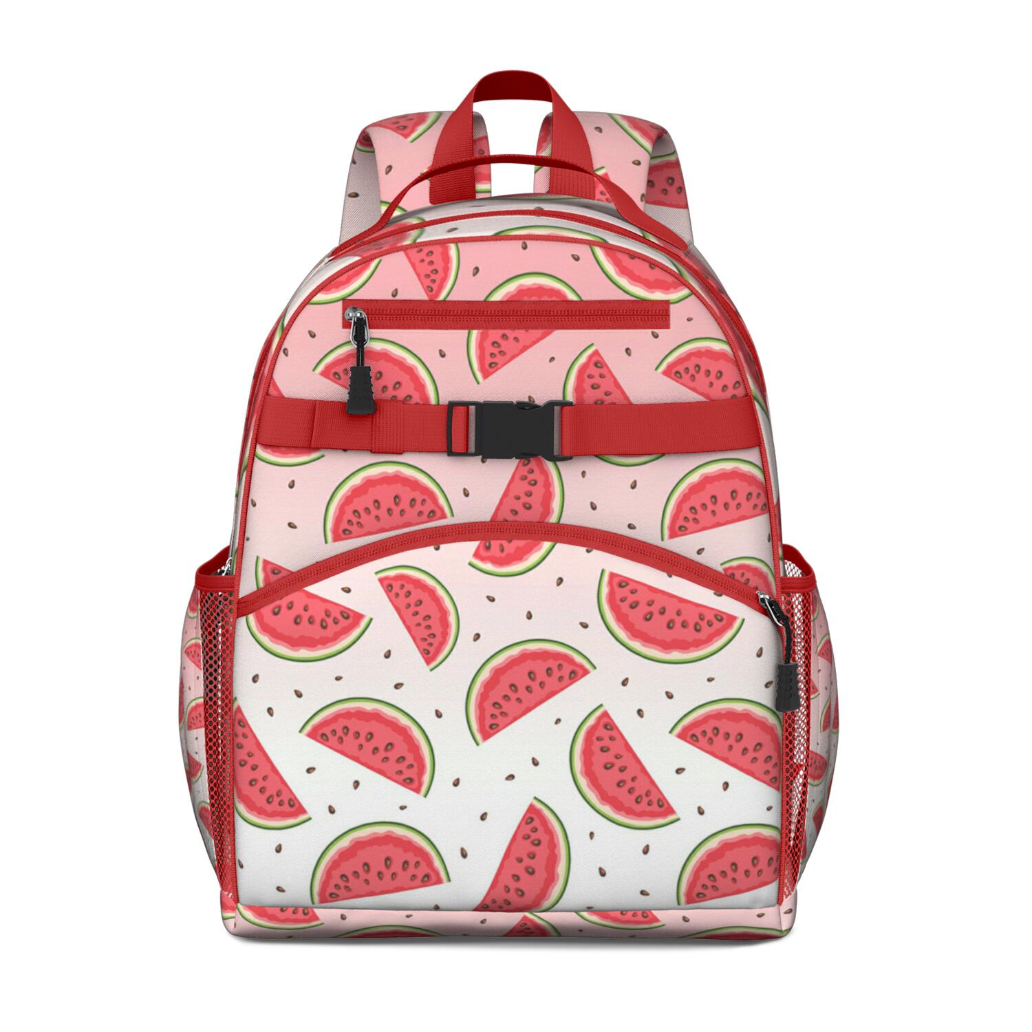 Sunshine Watermelon Print Backpack - Waterproof & Durable Book Bag with ...