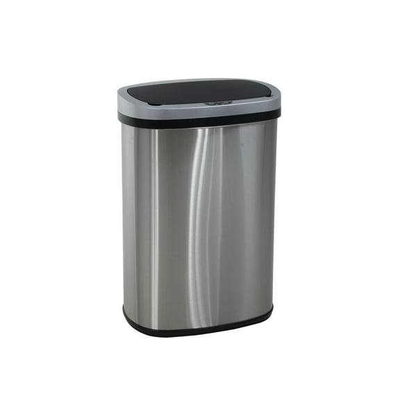 Sunshine Wheat Garbage Can Automatic Trash Can Kitchen Trash Can 13 Gallon.Silent Metal Waste Bin Stainless Steel Waste Bin With Lid.
