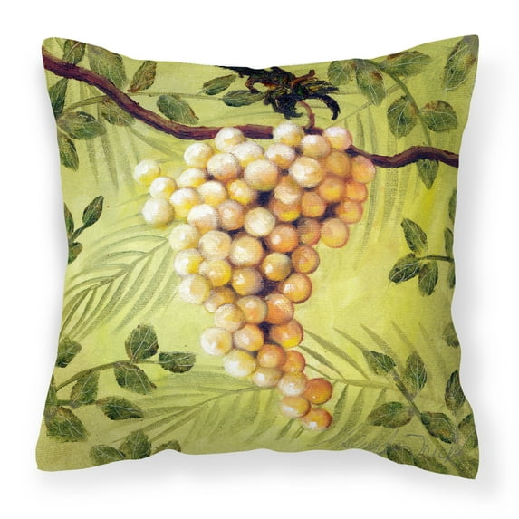 Sunshine White Grapes by Malenda Trick Fabric Decorative Pillow