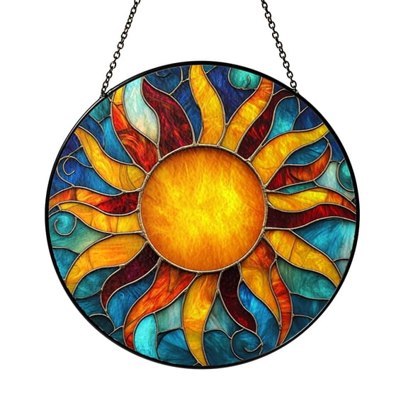 Sunshine Window Suncatcher, Stained Glass Look Sun Panel for Bright and Happy Home Decorations