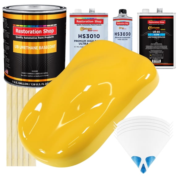 Sunshine Yellow Gallon URETHANE BASECOAT CLEARCOAT Auto Paint SLOW Kit