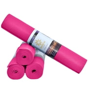 Sunshine Yoga Voyage Yoga Mat, Studio and Gym Bulk Yoga Mats, Durable, Anti-Tear, 72 x 24 x 5mm, 4 Pack, Fuchsia