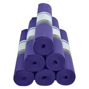 Sunshine Yoga Voyage Yoga Mats - Bulk 6 Pack - (72" x 24" x 5mm) - Easy to Clean - Tear Resistant - Thick (Purple)
