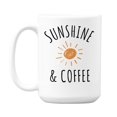 thumbnail image 1 of Sunshine and Coffee with Sun Coffee & Tea Mug, 15oz, White Ceramic, 1 of 6