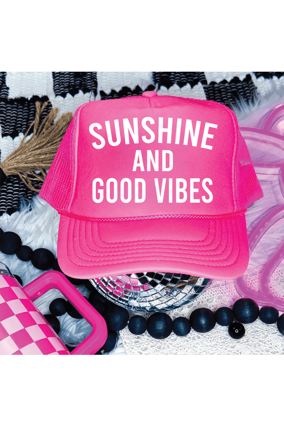 Designs-Sunshine and Good Vibes Unisex Foam Trucker Hat