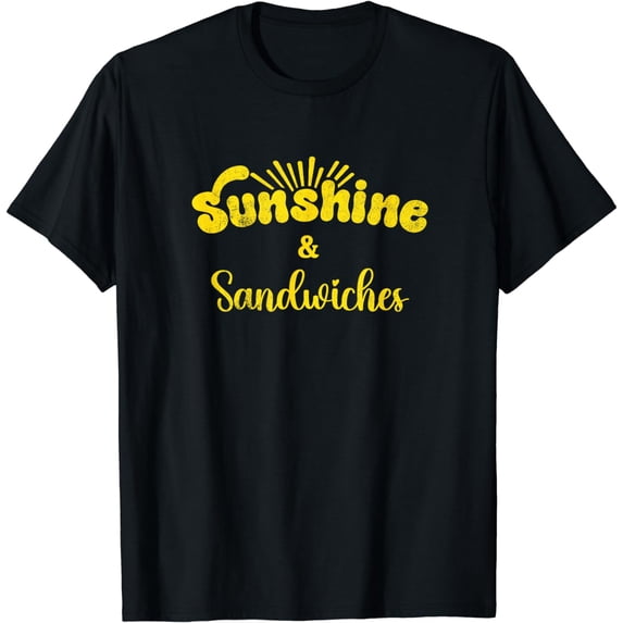 Sunshine and Sandwiches | Cute Summer Vintage Womens Graphic T-Shirt