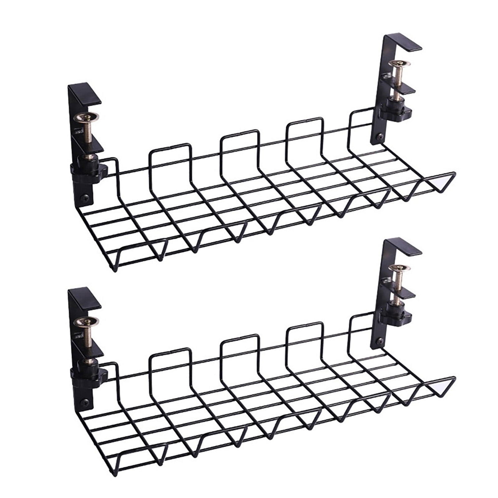 SunshineFace 2pcs Under Desk Cable Management,Adjustable Cord Organizer