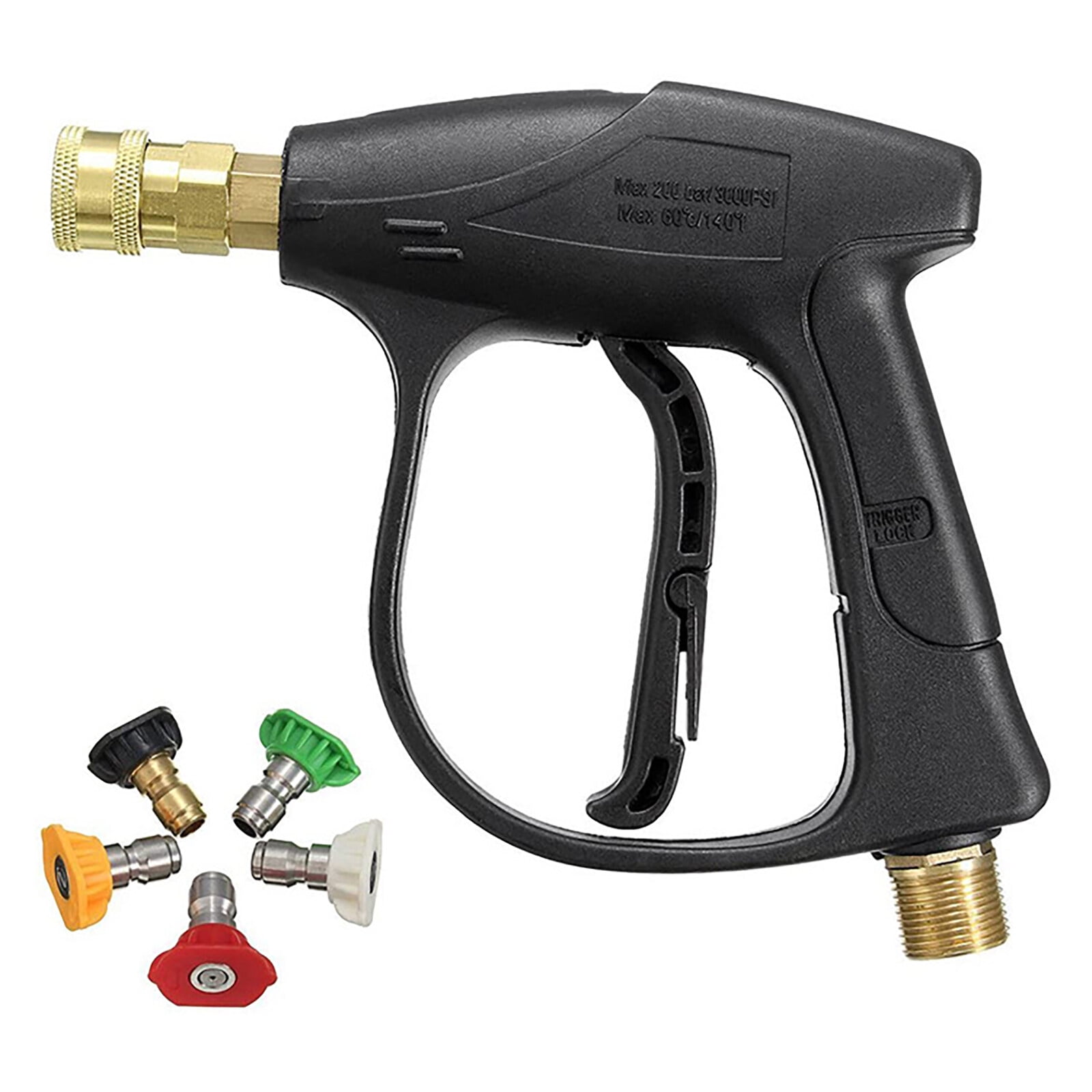 SunshineFace HighPressure Washer Gun Kit with 5 QuickConnect Nozzles