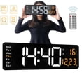 thumbnail image 1 of SunshineFace Large Digital Wall Clock with Remote Control, 16 Inch LED Display Count Up & Down Timer, Adjustable Brightness Alarm Clock with Day/Date/Temperature for Home, Gym, Office, 1 of 10
