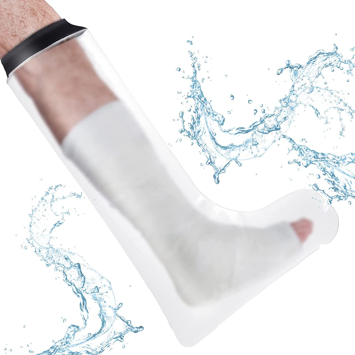 SunshineFace Waterproof Leg Cast Cover for Shower and Bath, Reusable