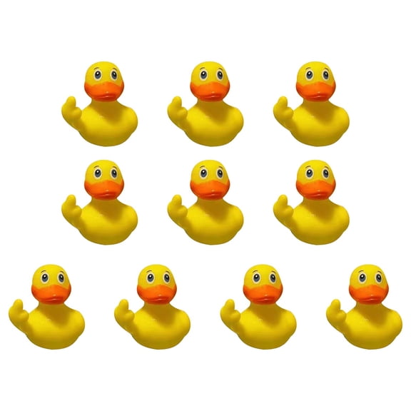 Sunshinehomely 10 Pcs Finger Rubber Ducks, Funny Rubber Ducks, Yellow Rubber Ducks, Small Cute Rubber Ducks for Home Office Car Dashboard Decorations