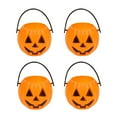 thumbnail image 1 of Sunshinehomely 4 Pcs Halloween Pumpkin Buckets, Plastic Pumpkin Buckets, Halloween Trick or Treat Buckets, Reusable Small Halloween Candy Buckets with Handle, Halloween Candy Holders for Party, 1 of 6