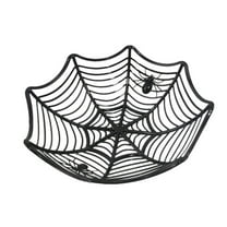 Sunshinehomely Halloween Spider Web Basket, Halloween Candy Bowl, Halloween Spider Web Plastic Baskets Bowls Halloween Candy Holder for Halloween Party Decor