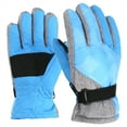 thumbnail image 1 of Sunshinehomely Kids Snow Ski Gloves Waterproof Windproof Skiing Gloves for Kids Blue Winter Gloves Warm Mittens for Boys and Girls Ages 5-9, 1 of 7