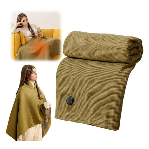 Sunshinehomely Portable Heated Shawl, Heated Shawl Wraps for Women, USB Heated Blanket Shawl, Wearable Heating Blanket, Electric Heated Blanket Shawl, 3 Heating Levels