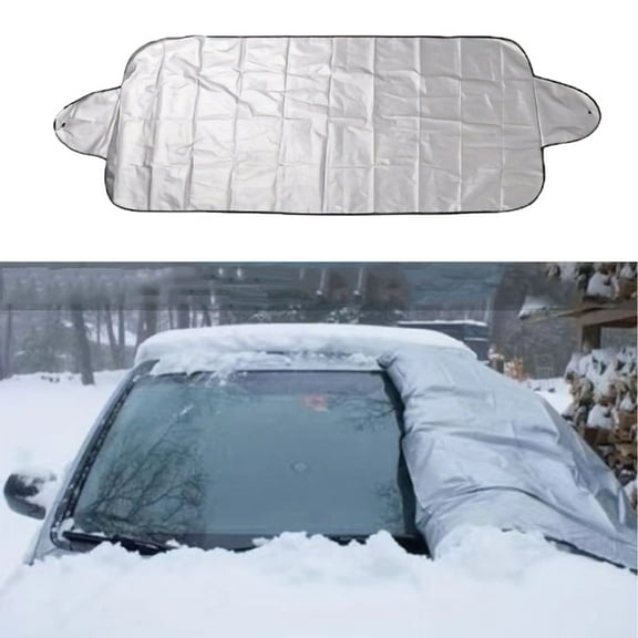 Sunshinehomely Windshield Cover for Ice and Snow, Car Windshield Snow Cover, Waterproof Windproof Windscreen Frost Protector Cover, Fits for Most Standard Cars & SUVs, 59x27 inches