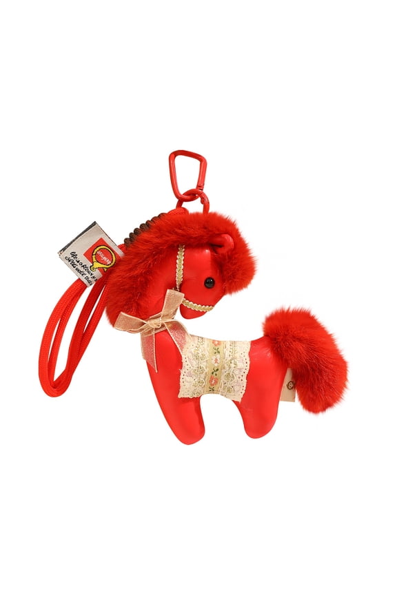 2026 Year Of The Horse Plush Keychain, Cute Soft Animal Toy Pendant For Bag Charm Backpack Decoration, Red, 18*12cm