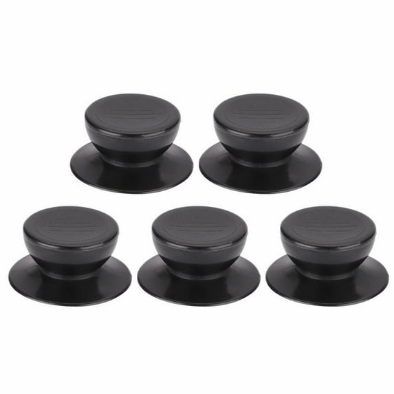 Sunshy 5PCS Universal Pot Lid Knob Replacement, Heat-Resistant Cookware Handle for Stovetop and Oven, Black