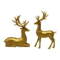 thumbnail image 1 of Sunshy Christmas Decorations, 2Pc Resin Reindeer Decor Reindeer Figurine Reindeer Christmas Reindeer Figurine Reindeer Decor Decorative Deer Figurine A*1+B*1, 1 of 7