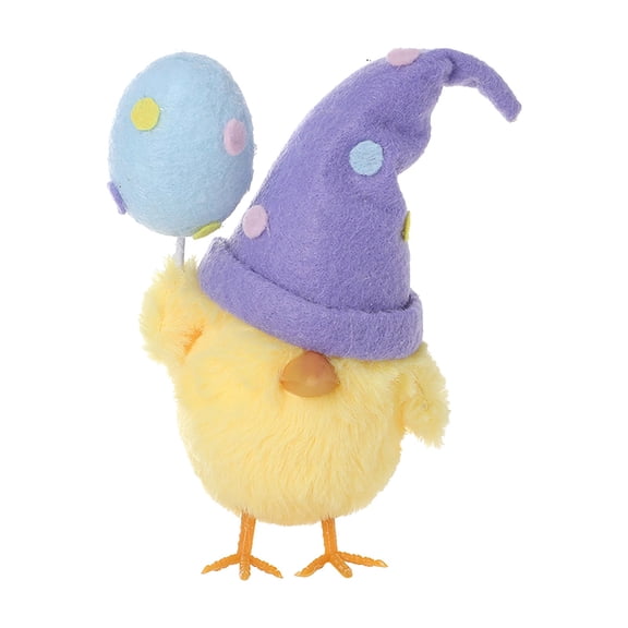 Sunshy Easter Egg Chicken Figurine (Purple) Cute Easter Egg Chicken Plush Figure Ornament Ideal