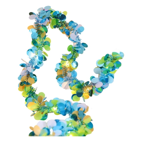 Sunshy Easter Metallic Glitter Garlands Easter Mixed Color Chunky Garlands Metallic Tinsel Glittering Garland Hanging Decorations for Party Decor (Vibrant Style) C