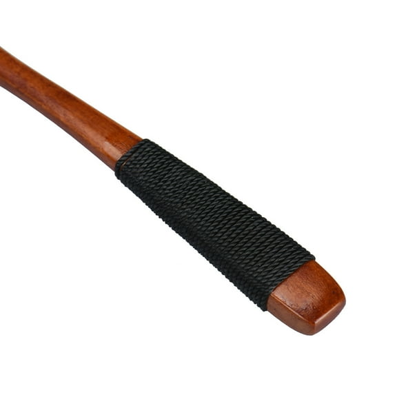 Sunshy Japanese Style Wooden Spoon with Wrapped Handle for Kitchen Dining, Black
