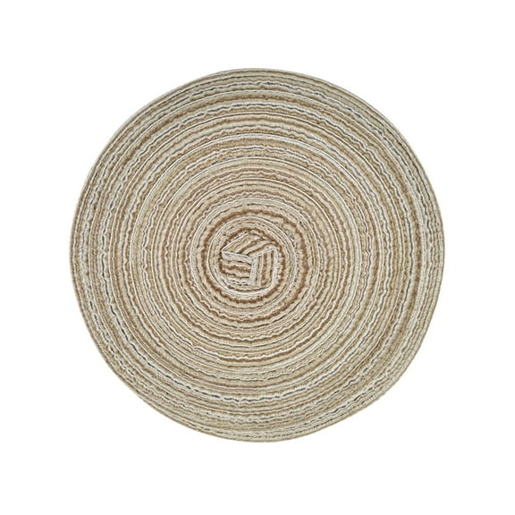 Sunshy Round Woven Placemat Table Mat for Dining Kitchen Table Decor, Beige