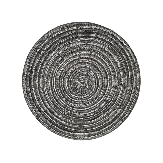 Sunshy Round Woven Placemat Table Mat for Dining Kitchen Table Decor, Gray