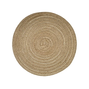 Sunshy Round Woven Placemat Table Mat for Dining Kitchen Table Decor, Khaki