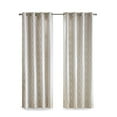 thumbnail image 1 of Sunsmart Albina Printed Ogee Texture Blackout Grommet Top Curtain Panel, 95" x, 1 of 5