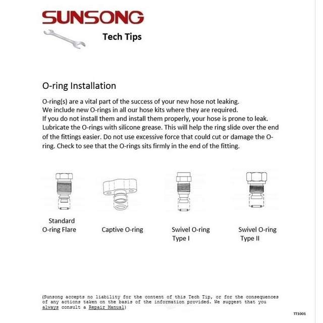 Sunsong 3401260 Power Steering Pressure Line Hose Assembly