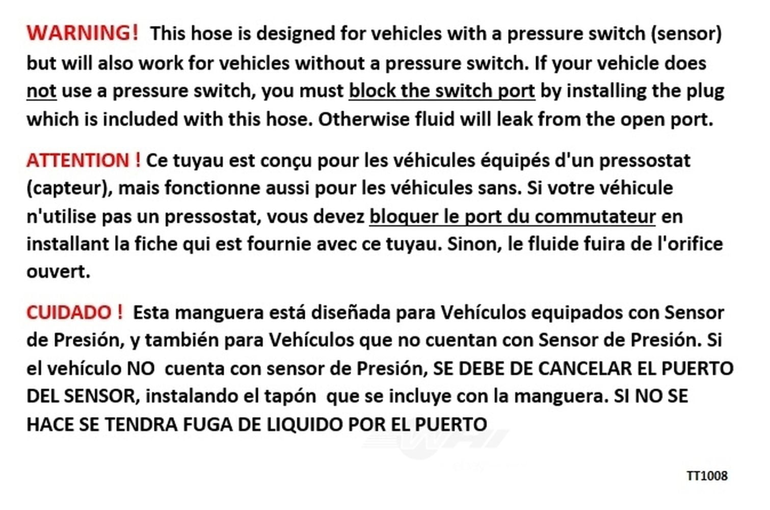 Sunsong 3401319 Sunsong 3401319 Power Steering Pressure Line Hose Assembly