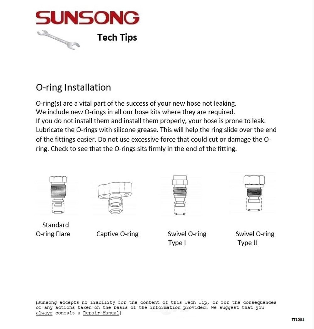 Sunsong 3401836 Power Steering Return Line Hose Assembly