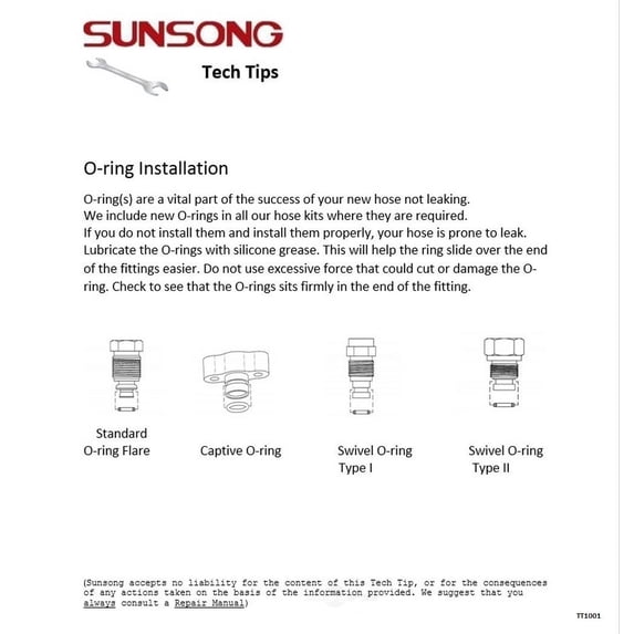 Sunsong 3401841 Power Steering Pressure Line Hose Assembly