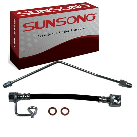 Sunsong Rear Left Brake Hydraulic Hose compatible with Dodge Ram 2500 2003-2010 - with Steel Line